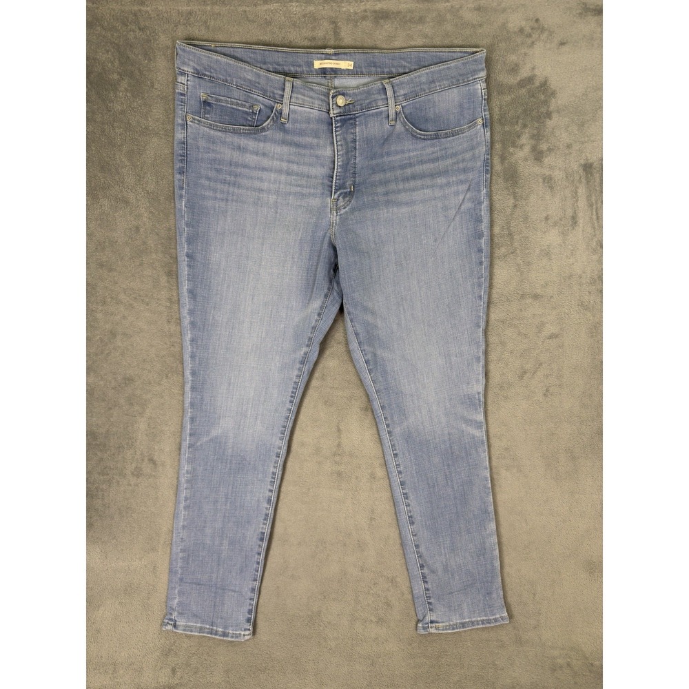 Levis 311 Jeans Womens 34 Blue Light Wash Mid Rise Shaping Skinny Stretch‎